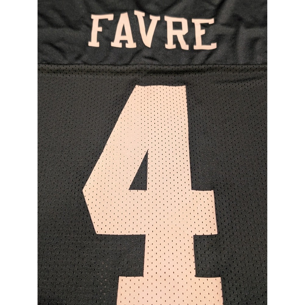 New York‎ Jets Jersey Mens XL Green White NFL Football Brett Favre 4 Reebok - Picture 9 of 11